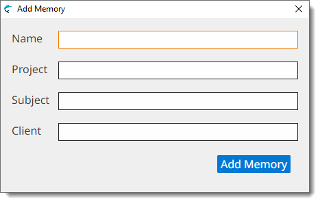 Add Memory dialog