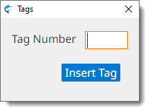 Tags dialog