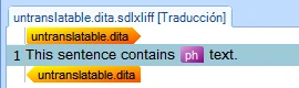 untranslatable text as handled by Trados Studio